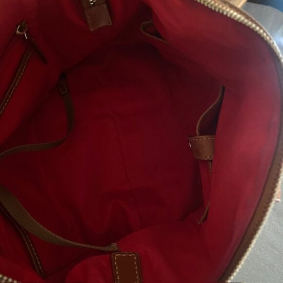 Dooney & Bourke Bristol Caramel Pebbled Leather Satchel - Picture 11 of 11